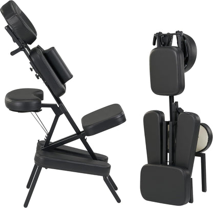 Master Massage Apollo Inklapbaar massagestoelpakket met draagtas, 46485EU zwart mobiele massagestoel, groot