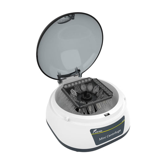 Mini-Centrifuge – Microcentrifuge – Laboratoriumcentrifuge – Tafelcentrifuge – Labcentrifuge – 7000 RPM, 3286 X G – 3-In-1 Rotor Voor 12 Buisjes En 32×0,2 Ml PCR-Strips