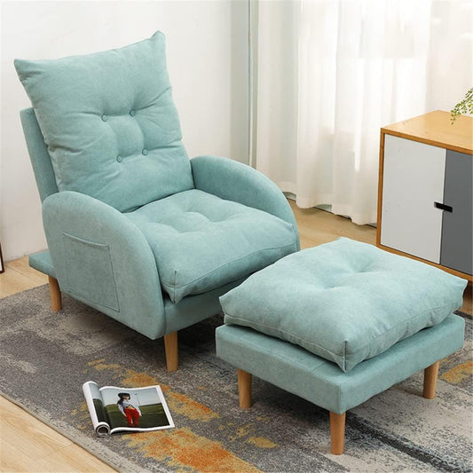 Relaxfauteuil – Verstelbare Fauteuil – Ligstoel – Sta-op Stoel – Relaxstoel – Met Voetenbank – 3 Verstelbare Posities – Draagkracht Tot 150 kg