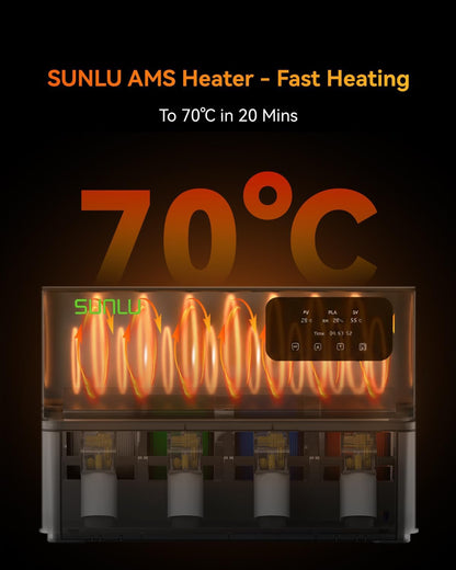 Filamentdroger – Filamentverwarming – AMS Heater – Filamentdroogkast – AMS Verwarmingselement – Intelligente Vochtregeling – Snelle Opwarming 70 °C in 20 Minuten