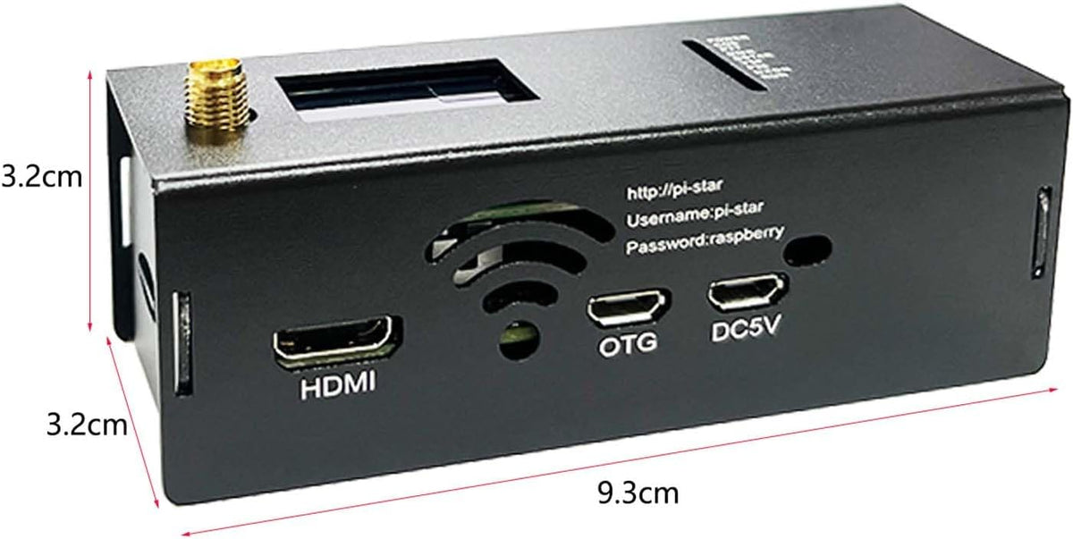 MM100 Upgraded MMDVM Hotspot Ethernet WLAN Port & WiFi DMR D-Star YSF P25 NXDN POCSAG Digitale Voice Modem Preloaded Pi-Star 4.2 Aluminium Case Two Colors OLED-scherm