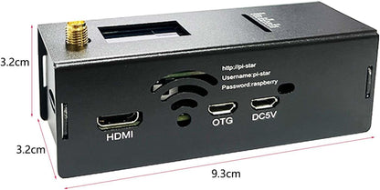 MM100 Upgraded MMDVM Hotspot Ethernet WLAN Port & WiFi DMR D-Star YSF P25 NXDN POCSAG Digitale Voice Modem Preloaded Pi-Star 4.2 Aluminium Case Two Colors OLED-scherm