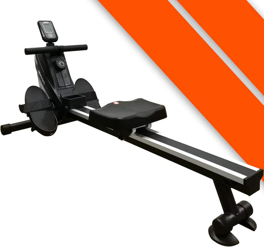 Rowing Machine for Home | Fitness | Easy Movement Wheels | LCD Display | 8 Resistance Levels | Magnetic Brake | Folding - QUORE