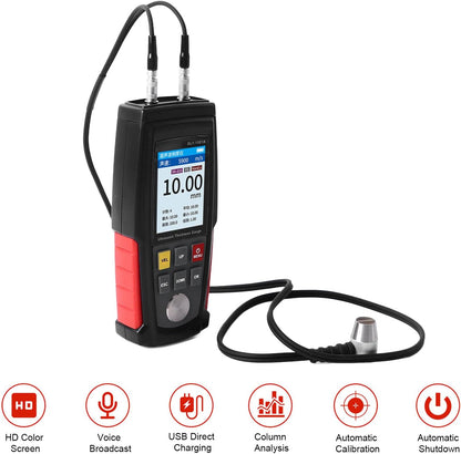 Digitale diktemeter met sonde, elektrische diktemeter, ultrasone diktemeter voor glazen buis, metaal, keramiek
