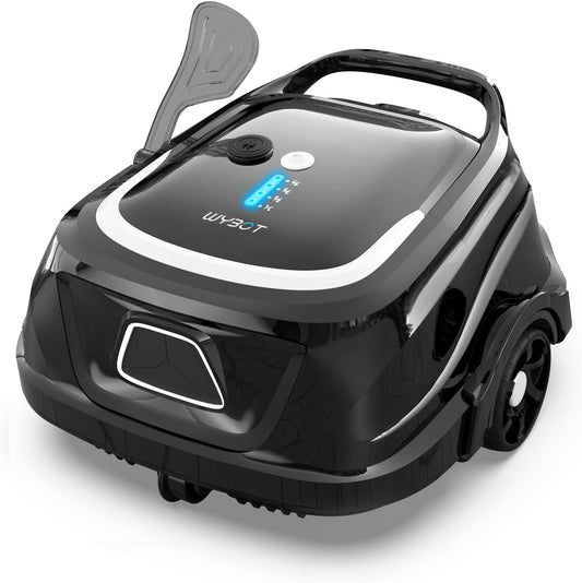 WYBOT A1 Draadloze zwembadrobot met 120 minuten looptijd en dubbel filtersysteem, voor opbouwzwembaden tot 100 m², 2,5 uur snel opladen, vloerreiniger voor zwembaden met efficiënte stofzuigerfunctie