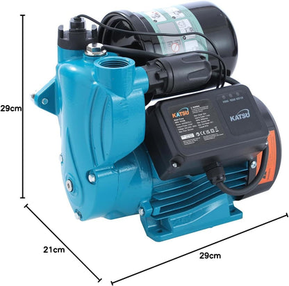 Water-overdrukpomp – Drukverhoger – Waterpomp – Huiswaterpomp – Tuinpomp – Automatische Start – Zelfaanzuigend – 370 W – Instelbare Drukregeling
