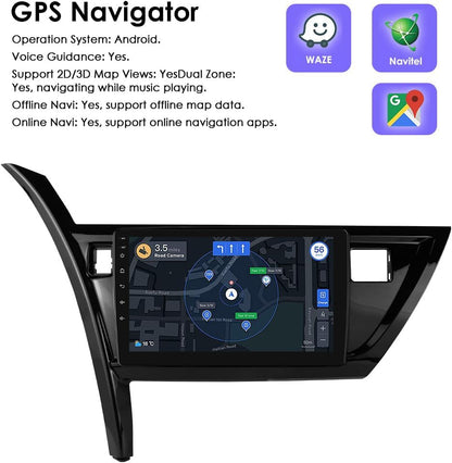 Autoradio – Inbouwradio – Multimedia Speler – Auto Stereo – Navigatiesysteem – 9 Inch Touchscreen – Android 13 Met Draadloos CarPlay & Android Auto