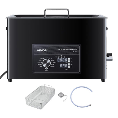 VEVOR Ultrasonic Cleaner, Professional Ultrasonic Cleaning Device with Rotary Knob Control, 30 Litres, Cleaning Device with Basket and Cleaning Ball, Ultrasonic Device for Watches, Shavers