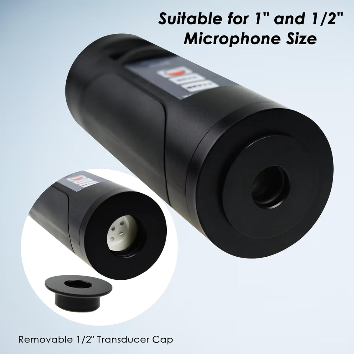 Digitale geluidsniveaumeter kalibrator 94 dB & 114 dB voor 1/2 inch en 1 inch microfoon geluid decibel kalibratiegereedschap