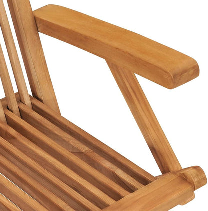 vidaXL Garden chairs 4 pcs collapsible solid eucalyptus wood