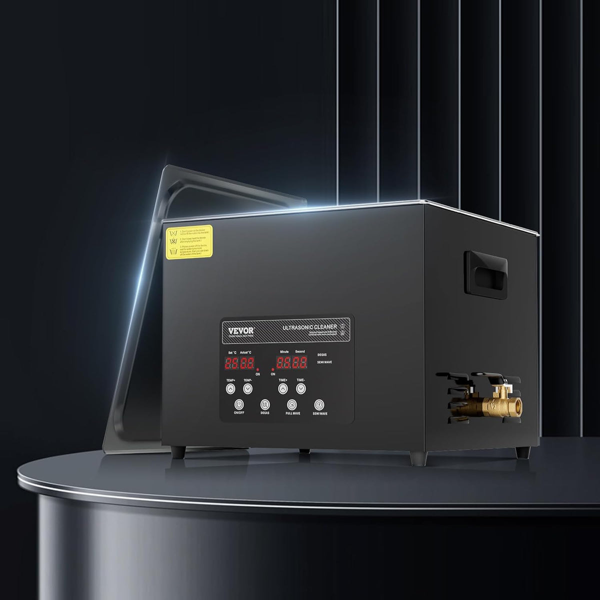 VEVOR Ultrasone reiniger, 15 l, digitale ultrasone reinigingsmachine, 360 W, met delicate modus, industriële 40 kHz ultrasone reiniger met timer en sieradenverwarming