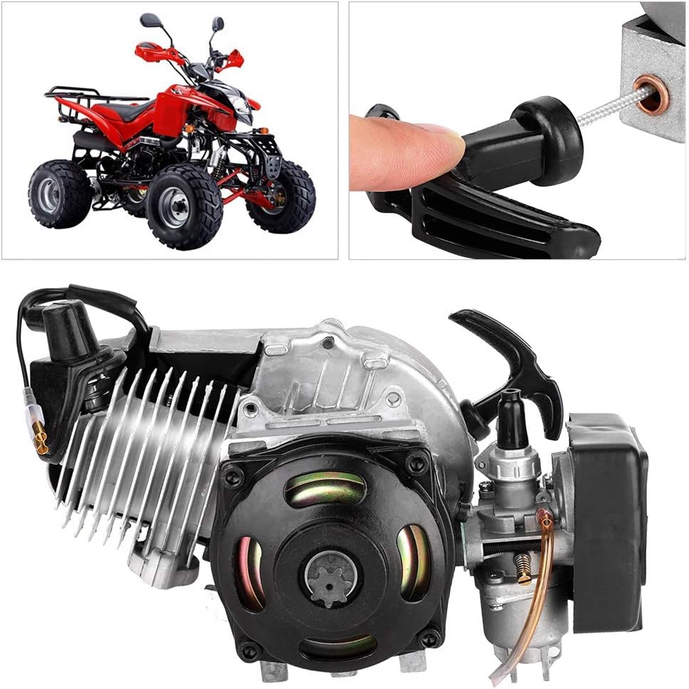 KUIDAMOS Powerful Aluminum 2 Stroke Motor for Mini Pocket Pit Quad Dirt Bike ATV Buggy, Durable Material, Strong Force for Vehicles for Adults, Material: Aluminum Alloy - QUORE