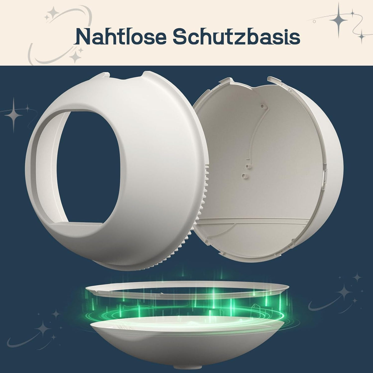 Zelfreinigende kattenbak, 65 liter, elektrische kattenbak met 9 veiligheidssensoren, 2,4 GHz app-bediening, automatische kattenbak, inklembeveiliging, veilige kattenbak, automatisch voor meerdere
