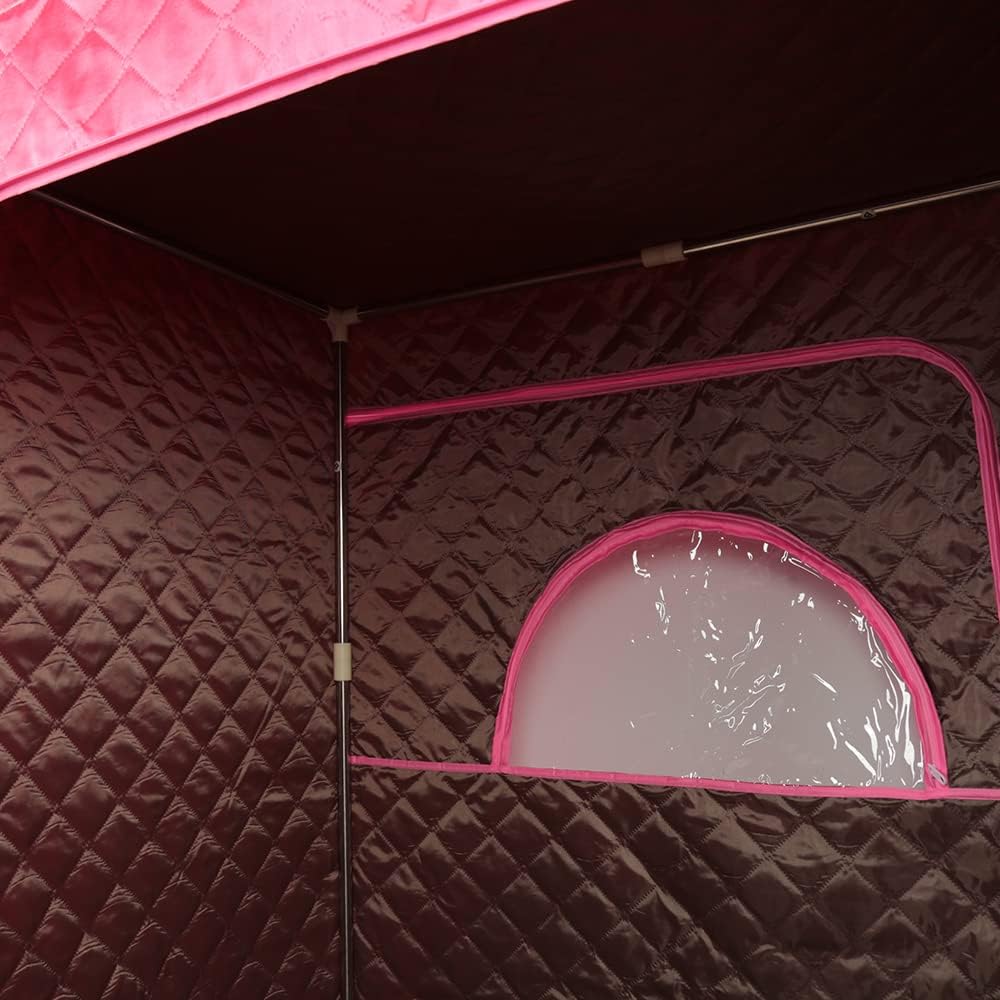 Draagbare Sauna – Inklapbare Warmtecabine – Stoomtent – Persoonlijke Spa – Sauna Tent – 1000W Vermogen – Afstandsbediening Met 9 Temperatuurniveaus – Rood - QUORE