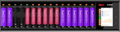 Universele Batterijlader – Snellader – Multi-sleuf Oplader – Acculader – Batterijoplader – 16 Sleuven – 2,4 Inch LCD Touchscreen
