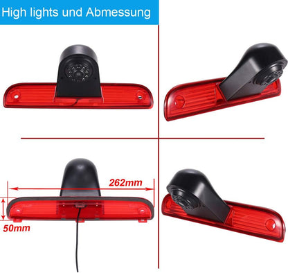 Auto derde remlicht achteruitrijcamera + 7 inch LCD TFT monitor nachtzicht IR HD achteruitrijcamera voor Van Fiat Ducato X250 X290/Peugeot Boxter/Citroen Jumper