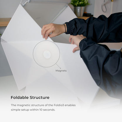 Opvouwbare Fotostudio – Lightbox – Fotobox – Productfotostudio – Draagbare Studio – 25 Inch – Dimbare LED-Verlichting Met Halo Bars En CRI 97+