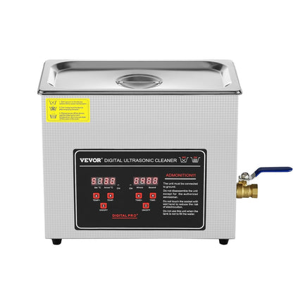 Ultrasone Reiniger – Ultrasoon Reinigingsapparaat – Sieradenreiniger – Brillenreiniger – Horlogereiniger – Roestvrijstalen Tank 6 Liter – Digitale Timer en Temperatuurregeling