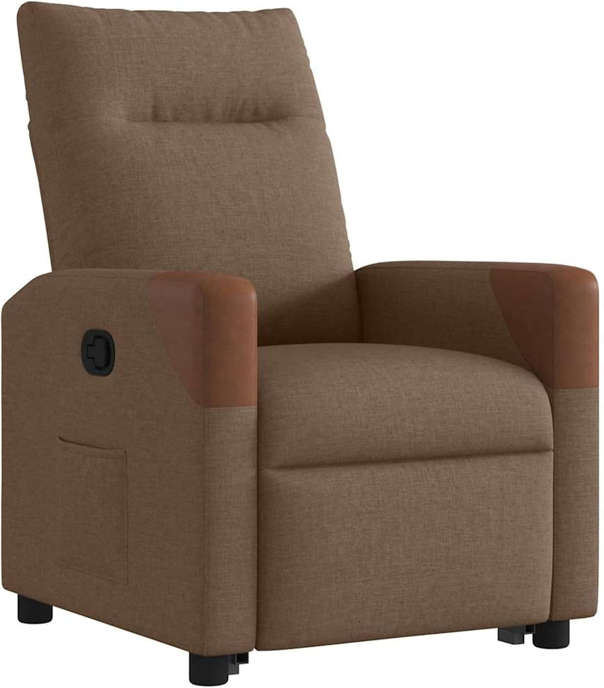 Relaxstoel – Relaxfauteuil – TV Stoel – Ligstoel – Sta-Op Stoel – Elektrische Sta-Op Hulp – Verstelbare Rugleuning en Voetensteun – Bruine Stof