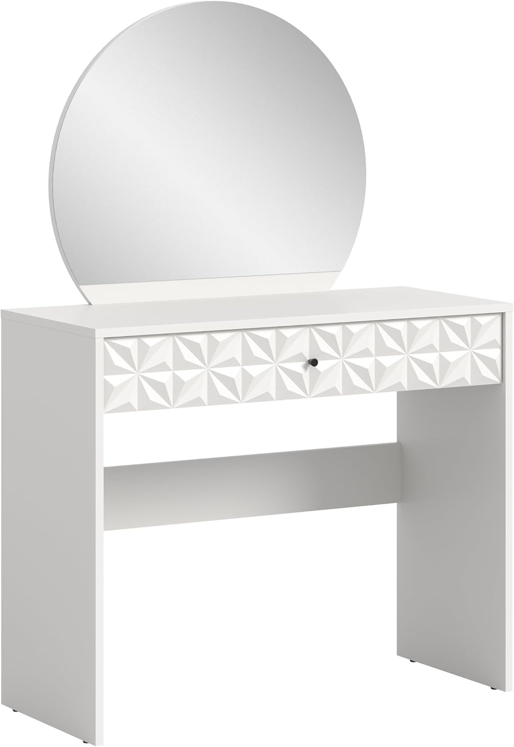 xonox.home Make-uptafel Prisma X76A9T69 kaptafel met spiegel in wit melamine, ca. 90x133x39 cm