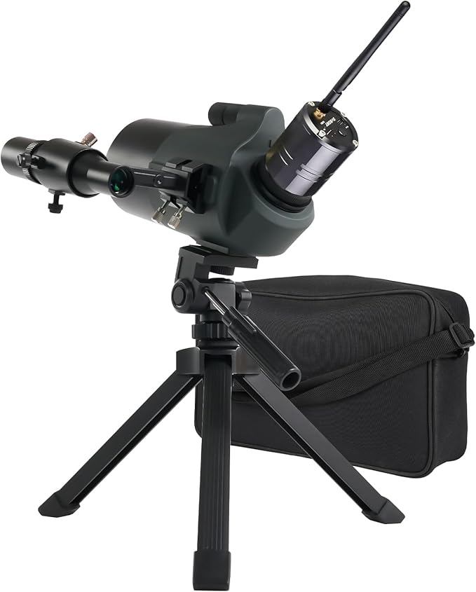 Svbony SV41Pro Mak Spotting Scope with Tripod, SC001 WIFI Camera, Finderscope and Viewfinder Mount, 28-84X80 FMC Focus on Dual Speed,1.25" Detachable Eyepiece, Waterproof for Moon Stargazing - QUORE