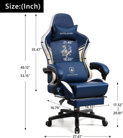 Gamingstoel – Gamestoel – Gaming Chair – Game Stoel – Bureaustoel – Bluetooth Speakers – Verstelbare Rugleuning Tot 150°