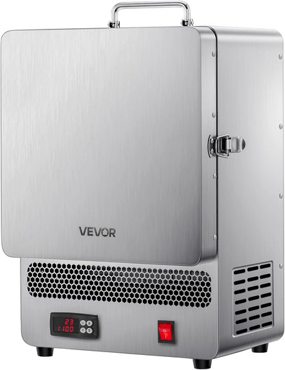 VEVOR Elektrische smeltoven met 1500 W, maximale temperatuur 1200 °C, roestvrij staal, goudsmeltoven voor het smelten van was, klei, voor het harden van metaal