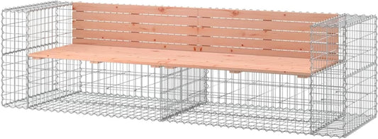 Tuinbank – Buitenbank – Tuinmeubel – Zitbank – Douglas Hout – Gegalvaniseerd Staal – Compact Design – Set Van 2 Banken