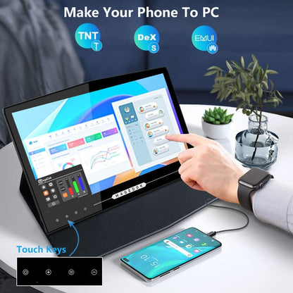 13.3 Inch 2k OLED Portable Monitor Touch Screen, 54000:1, Freesync QHD IPS, 100% DCI-P3 1ms Portable Monitor for Laptop, Smartphone, Game Consoles, etc. - QUORE