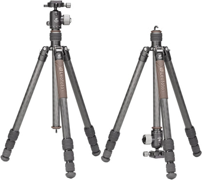 Carbon statief met kogelkop – Fotostatief – Camera statief – Driepoot – Reisstatief – Max. hoogte 161 cm – 10 laags carbon, draagvermogen 8 kg