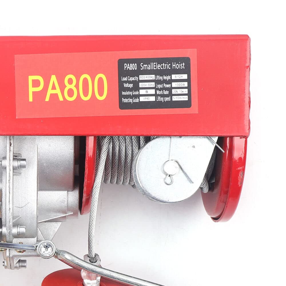 OUKANING Elektrische hijstoestellen, 1450 W, elektrische draagkracht 400-800 kg, hefhoogte 6-12 m, IP40, motorlier, kabeldiameter 5 mm - QUORE