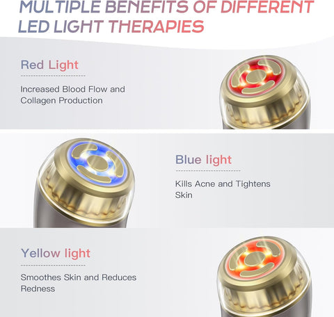 Lichttherapie - Rood Licht Therapie - LED-Therapie - 6-in-1 Hoogfrequent EMS-Gezichtsapparaat - Gezichtsradiofrequentieapparaat - met RF-Functie - Anti-Aging - Anti-Rimpel - Gezichtsmassager- Diepe Reiniging - voor Huidverzorging - Roze