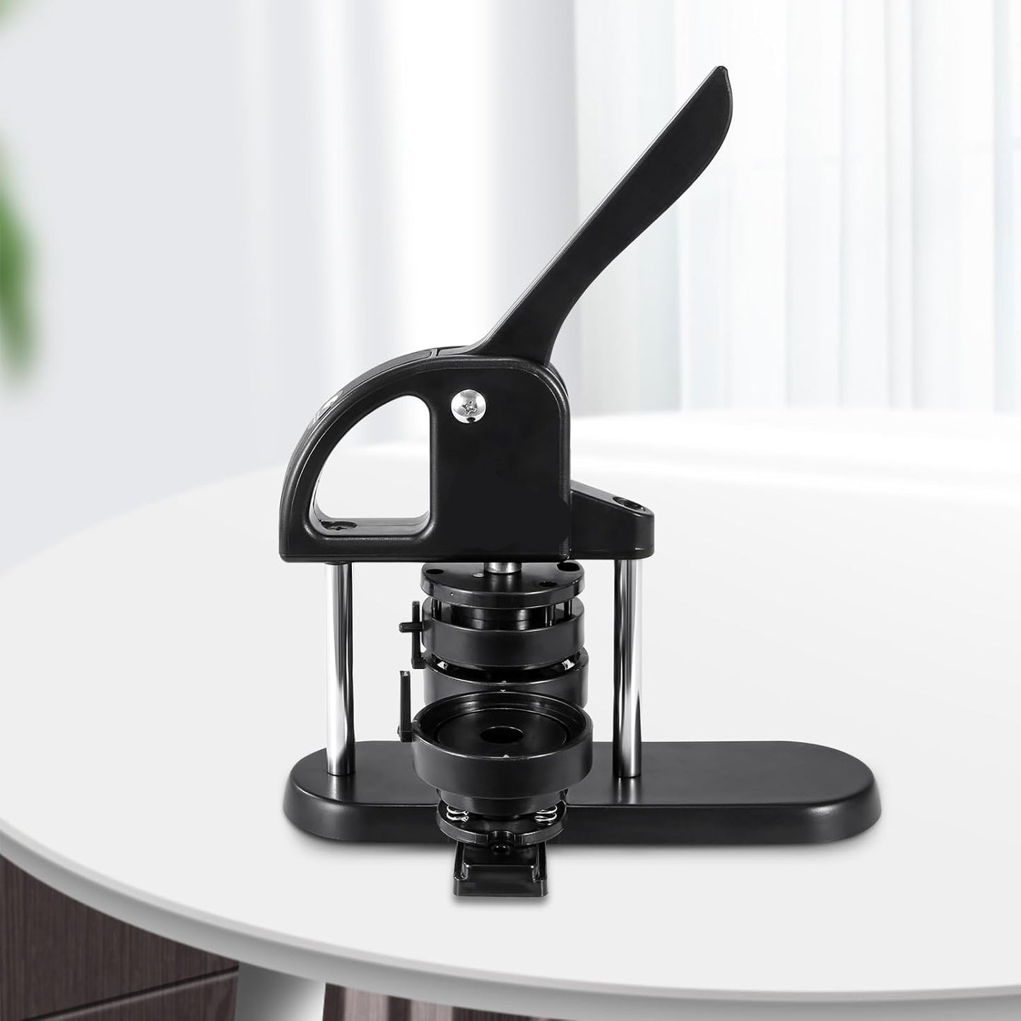 Knoopmachine - met knoopdelen - Ergonomische booghandgreep - Maker voor DIY-knoppen - Zwart - QUORE