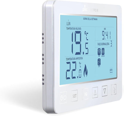 Digitale draadloze thermostaat met dual-band compatibel met Alexa - voeding 230 V - (Sneeuw PRO W)
