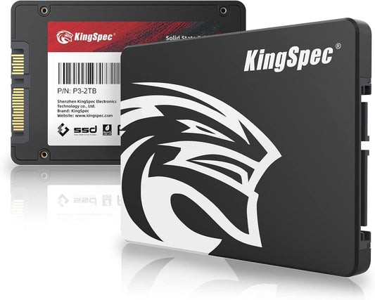 KingSpec 2TB 2,5” SATA SSD harde schijf Interne SATA 3 SSD 3D NAND Flash, compatibel met desktop/laptop