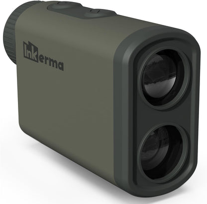 Laserafstandsmeter, Inkerma Jacht Rangefinder, 1000m Afstandsbereik met 6X Vergroting, LCD Display, Hoge Precisie voor Hoek/Snelheid/Scan/Lope Compensatie Meten (Hunter-X)