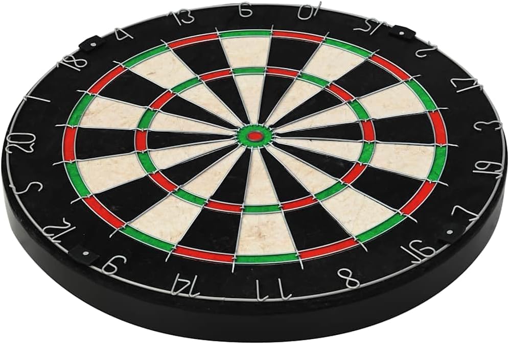 Dartbord – Dartset – Darts – Speelbord – Surround Ring – Sisal Dartbord Van 45 cm – 6 Stalen Puntsdarts Met Anti-slip Grip