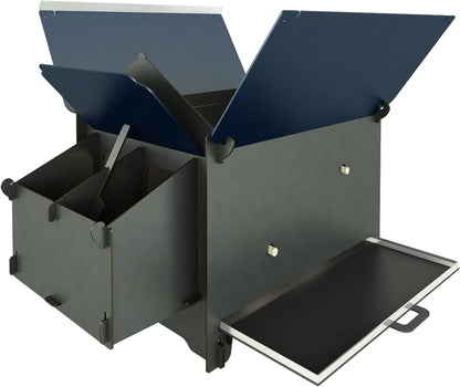 Chicken Coop for 8 Laying Hens Made of HPL Laminate, Mite Proof, Model Polly Classic Grey, Size XL, with Removable Tray, 2 Cutlery, 2 Nidi - QUORE