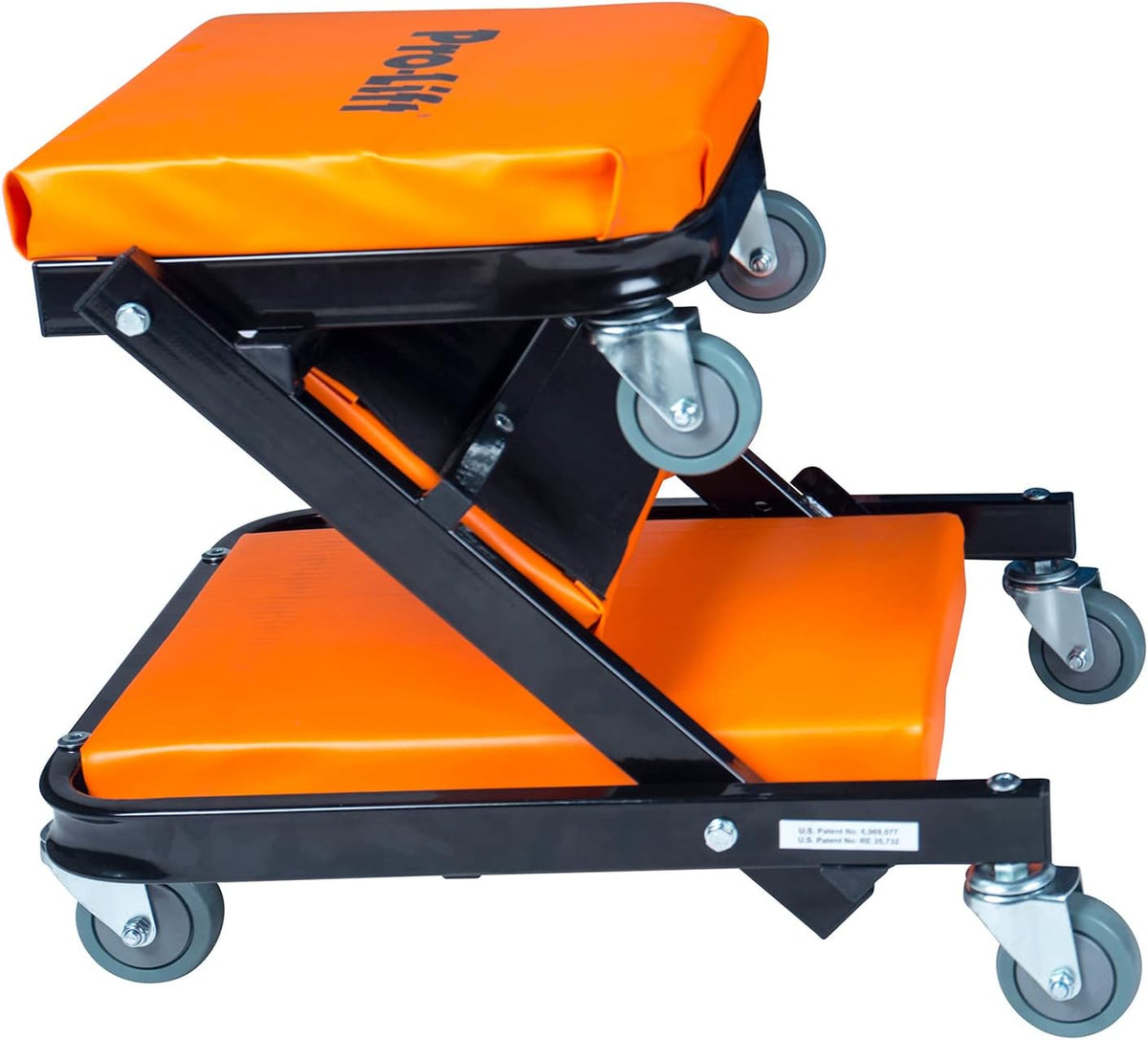 Pro-Lift Opvouwbare Z Creeper - 2-in-1 rollende opvouwbare auto klimplant & stoel - 40 inch verstelbare roller garagestoel neerleggen of zitten, 450 lbs capaciteit onder auto roller klimplant met 6