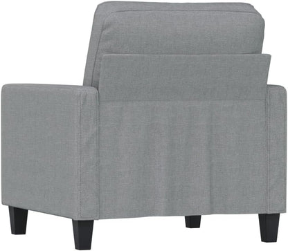 ZIRLANLV Lounge Sofa Sofa with Armrests Back Cushions, Living Room Sofa, Design Sofa Metal Frame, Available As Single, Double or Three Seater, Modern (Wine Red) (Light Grey #19)