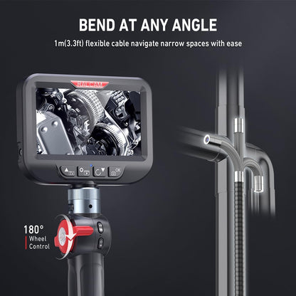 Ralcam Endoskopkamera mit Licht Endoscope Camera - Endoskop 8,5mm Inspektionskamera 4,3" HD 1080P Rohrkamera, Kameras mit 6 LED, IP67 Wasserdicht 1m Flexible Kanalkamera Teleskopkamera Kfz Werkzeug