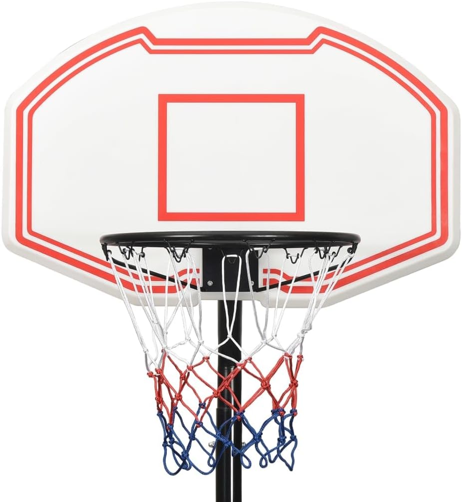 Basketbalring – Basketbalpaal – Basketring – Basketbalbord – Verstelbare Hoogte 282-352 cm – Duurzaam Polyethylene Wit