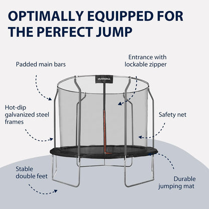 HUDORA First trampoline 300 V met veiligheidsnet, tuintrampoline outdoor, kinderen