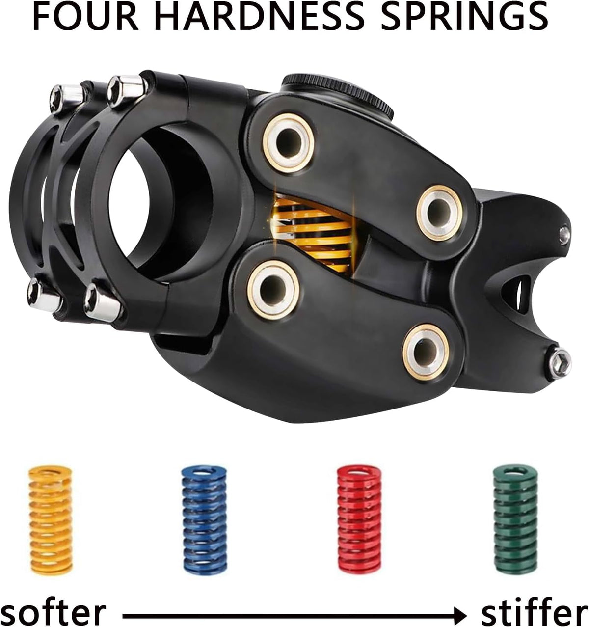 Stuurpen voor fietsen, schokabsorberend fietsstuur, stuurpen voor grind mountain road bike shock absorber stuurpen