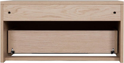 Bathroom furniture, wood and metal, for hanging, 120 cm + washbasin + mirror - QUORE