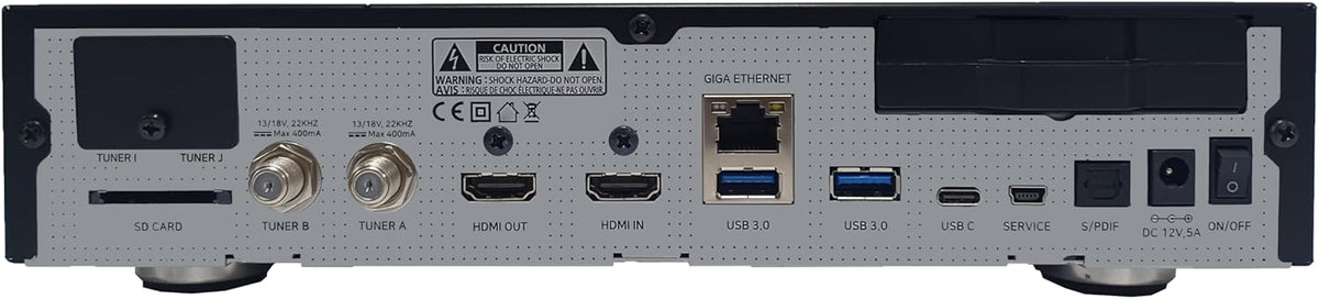 GigaBlue UHD Quad 4K Pro – PVR-ontvanger met HBB-TV, Bluetooth 5.4, 2 x FBC DVB-S2 tuner, Gigabit LAN (zonder HDD)