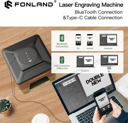 Mini lasergraveermachine, draagbaar, voor papier, leer, hout, kunststof, logo, CNC-graveermachine, doe-het-zelf graveergereedschap