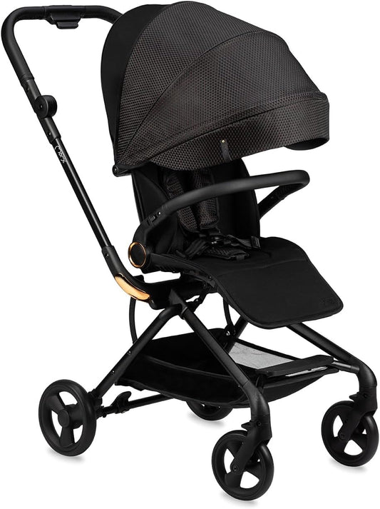 MoMi ADELLE kinderwagen voor kinderen vanaf 6 maanden (tot 22 kg), opvouwbare kinderwagen met 360° zitting en 5-punts veiligheidsgordel, boodschappenmand en draaggreep na het opvouwen