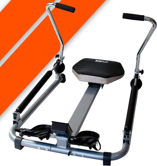 Hydraulic Rowing Machine | Multifunctional Rower | Counter Included | Home Fitness | Adjustable Resistance | Non-slip Pedals - QUORE