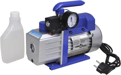Vacuumkamer – Vacuümkamer – Ontgasstation – Vacuümpomp – Vacuümapparaat – RVS Constructie – Transparant Acryl Deksel – 5,5 Liter – Single Stage Pomp 71 L/min
